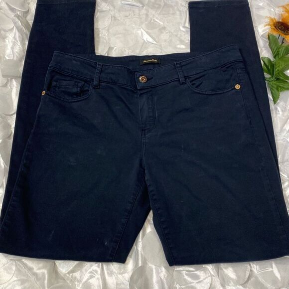 Massimo Dutti Navy Skinny Fit Brushed Cotton Pant‎ Size 8 - Picture 7 of 11